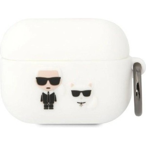 Karl Lagerfeld Кейс Karl Lagerfeld KLACAPSILKCW за AirPods Pro, бял Silicone Karl & C (KF001446-0)