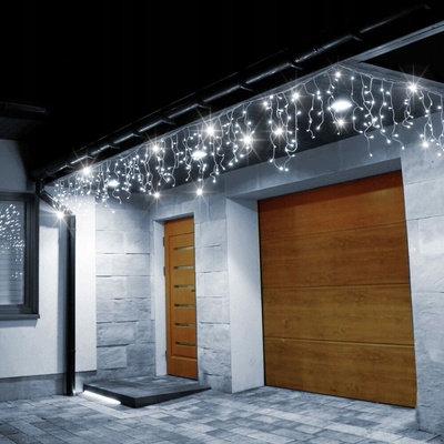 SPRINGOS LED krápníky - 22,5m, 500LED, časovač, IP44, studená bílá + záblesky CL0530-XG