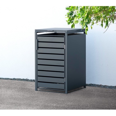 Westmann Kubus 1 kovový box na odpadkové koše 240L 68 x 80 x 116 cm, antracitová