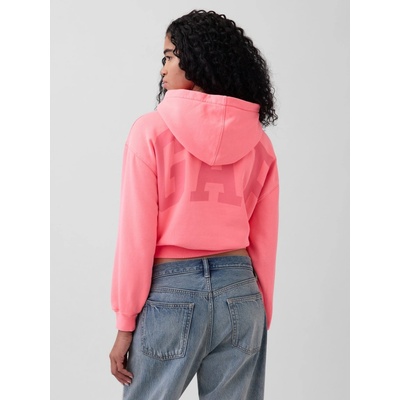 GAP Oversize crop mikina s logom VintageSoft ružová