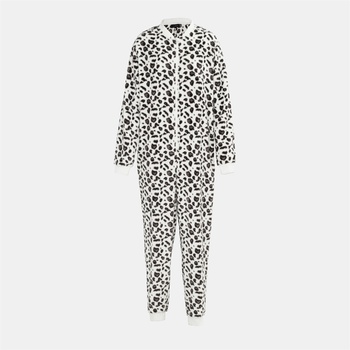 Linea Пижама Linea Leopard Print Fleece Onesie Women - Multi