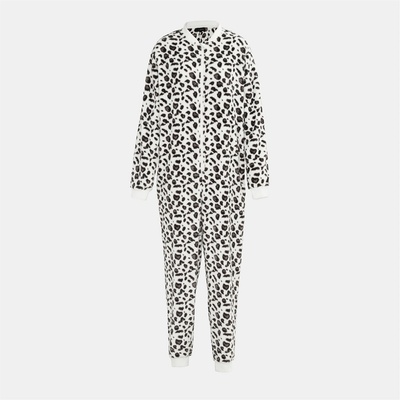 Linea Пижама Linea Leopard Print Fleece Onesie Women - Multi