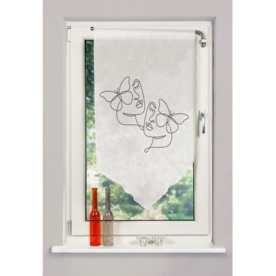 Home Wohnideen vitrážková záclona 54563 SYLIA 0305 seda 80x40 cm (v x s)
