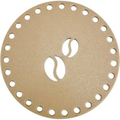 Pro Háčkování Podtácek Ø 10cm 5 mm kávová zrna pískový
