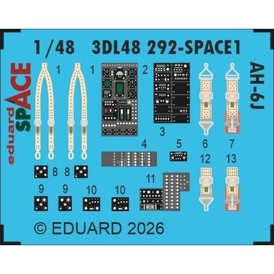 Eduard Hughes AH-6 J - Space Set (for ICM Kits) 1:48 – Hledejceny.cz
