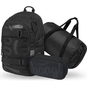 Baagl КОМПЛЕКТ 3 Skate Uni черен: раница, моливник, спортна чанта BAAGL | Cheren | Момчешки | ONE SIZE