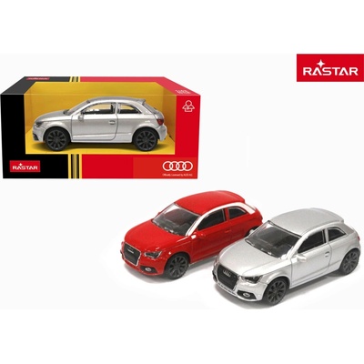 RASTAR Kovové autíčko Audi A1 v mierke červené 1 kus 1:43