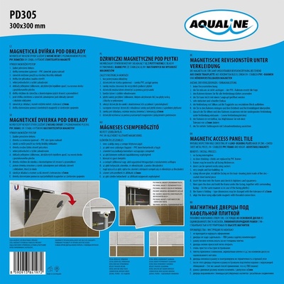 Aqualine Magnetická dvířka pod obklady 300 x 300 mm PD305