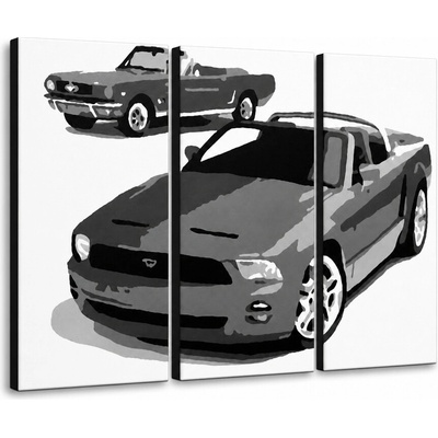 Ručne ma��ovaný POP Art obraz Ford Mustang - 90x60 cm