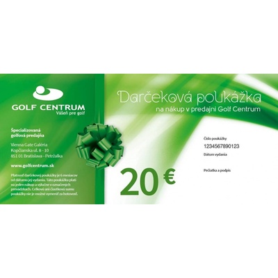 Darčeková poukážkav hodnote 20 EUR Nedefinované