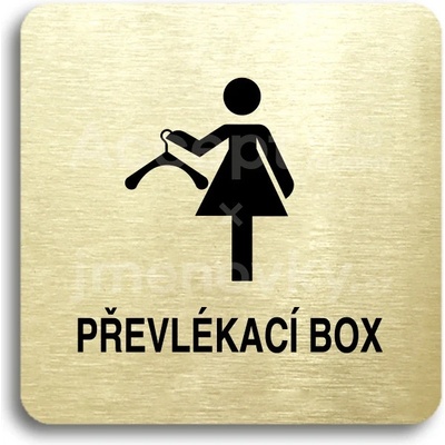 ACCEPT Piktogram převlékací box IV - zlatá tabulka - černý tisk bez rámečku