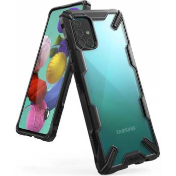 Ringke Противоударен Хибриден Калъф за SAMSUNG A51, RINGKE Fusion X Case, Черен (8809688896804)