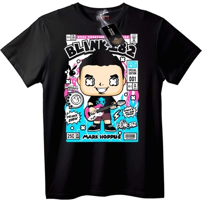 NOONEBRAND Тениска Blink-182 Mark Hoppus Карикатура - 2XL, Black