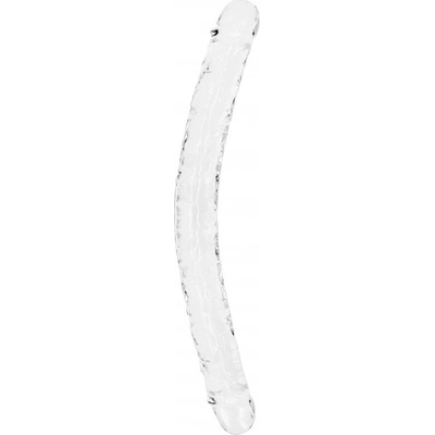 Realrock Oboustranné dildo 45 cm transparentní