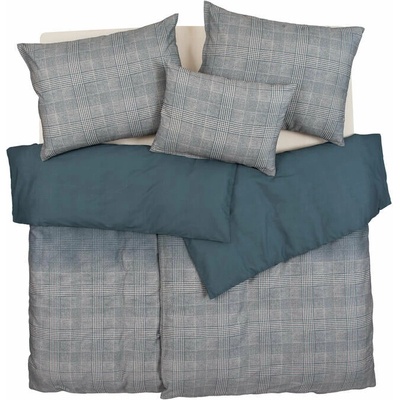 SCANquilt Obliečky satén design káro ombre 140x200 70x90