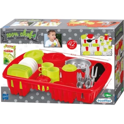 Ecoiffier Игрален комплект Ecoiffier - Съдомиален комплект, 42 части (1209)