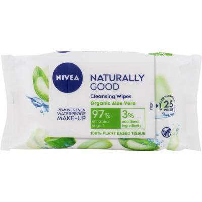 Nivea Naturally Good Organic Aloe Vera от Nivea за Жени Почистващи кърпички 25бр