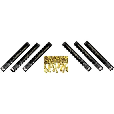 Konfety 40 cm ZLATÉ STUŽKY HOBLINKY- METALICKÉ Silvester