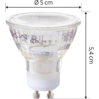 Arcchio LED žárovka GU10 2,5W 4000K 450lm sada 5 ks ve skle