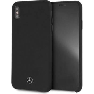 Mercedes-Benz Silicone Hard Case - силиконов (TPU) калъф за iPhone XS Max (черен)