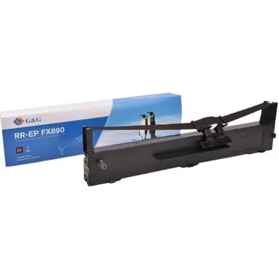 Compatible ЛЕНТА ЗА МАТРИЧЕН ПРИНТЕР EPSON FX-890 (FX890)/LQ-590 (LQ590) - SO15329 / SO15337 - Black - PN RR-EP-FX890-BK - 15 m x 12, 7 mm - G&G (300EPSFX 890BG)