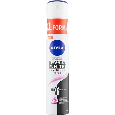 Nivea Invisible for Black & White Clear deospray 200 ml