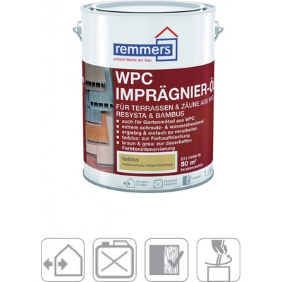 Remmers WPC-IMPRÄGNIER-ÖL Farblos/ Bezfarebná,2,5L