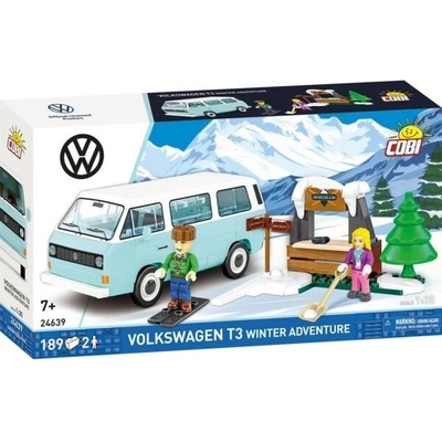 Cobi 24639 Volkswagen T3 zimné dobrodružstvo, 1:35, 189 k, 2 f