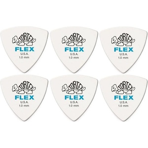 Dunlop 456R 1.0 Tortex Flex Triangle 6 Перце за китара (456R100-6PACK-SET)