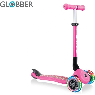 Globber Primo Foldable Plus Lights pastel pink