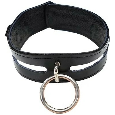 ROUGE Leather Fashion Collar Black