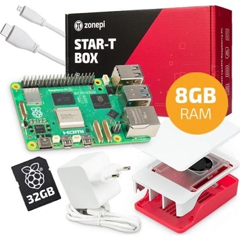 Zonepi Raspberry Pi 5 8 GB RAM + krabica + 32 GB microSD + príslušenstvo