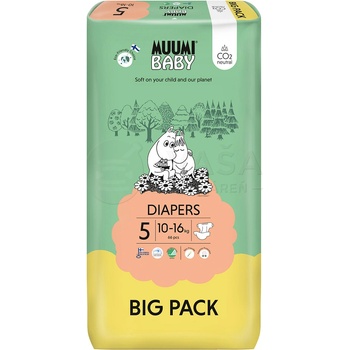 MUUMI BABY Big Pack 5 MAXI+ 10-16 kg 66 ks