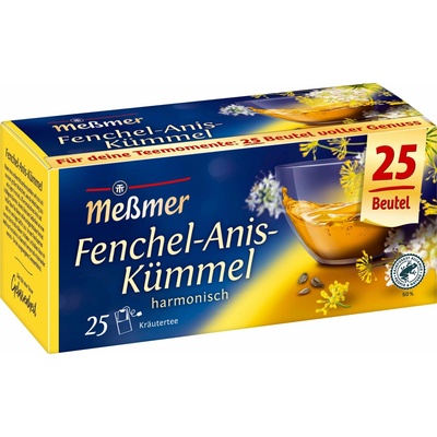 Meßmer Bylinný čaj s fenyklem anýzem a kmínem 25 čajových sáčků