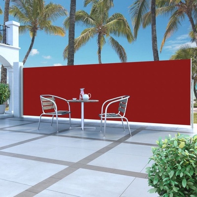 Dekorhome Zatahovací boční markýza 160x500 cm Červená
