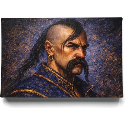 KRAFTHOUSE.EU Kozák – Nezlomný Duch Svobody – obraz na plátně Premium Canvas | 100% bavlna | Různé rozměry Velikost: 40 x 30 cm