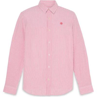 Timberland Мъжка риза с копчета Timberland L/S Seersucker Striped Shirt Regular Shirt - American Beauty Yd - размер XXL (033-3224-0114)