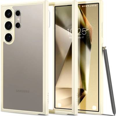 Spigen Противоударен Хибриден Калъф за Samsung S24 Ultra, Spigen Ultra Hybrid Case, Бежов (ACS07415)