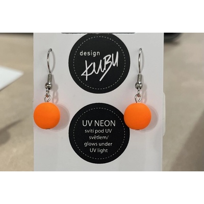 KUBUdesign náušnice základ neon oranžové 0001803