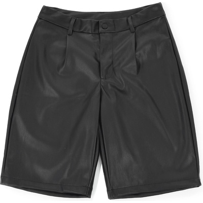 Noisy May koženkové kraťasy černé