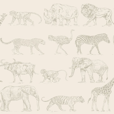 Graham & Brown 104894 Dětská vliesová tapeta Safari Safari Cream Kids@Home 6 rozměry 0,52 x 10 m