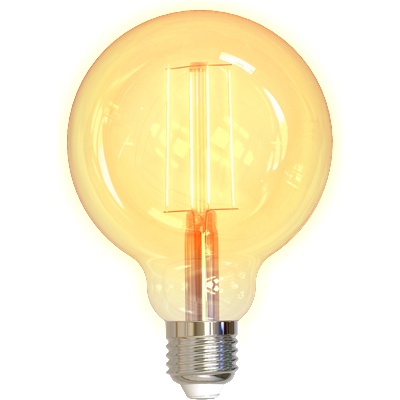 DELTACO SMART HOME SH-LFE27G95 LED крушка, E27, волфрамова, WIFI, 5, 5 W, бяла, регулируема