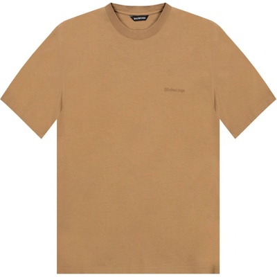 Balenciaga B Camel tričko Hnědá