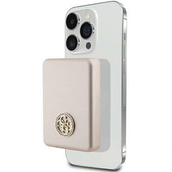 Image 1 of CG Mobile Guess 4G Strassed Metal Logo MagSafe аварийно зарядно устройство 5000mAh златно (GUPBM5AL4DMD)