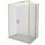 Mexen Exo-S Duo 3S душ кабина с 3 стени плъзгащи 160 x 70 см, прозрачна, златна (8152-160-070-50-00-3S)