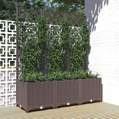 vidaXL truhlík s treláží 120 x 40 x 136 cm hnědý