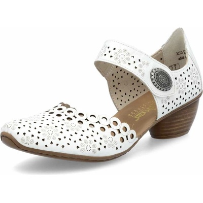 Rieker dámské lodičky 43753-80 bílá – Zboží Dáma