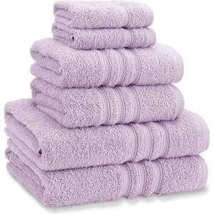 Catherine Lansfield Хавлиена кърпа Catherine Lansfield Zero Twist Cotton 6 Piece Towel Bale Set - Lilac