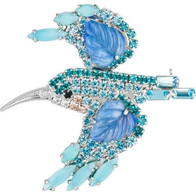 Preciosa Blyštivá brošňa Rybárik Kingfisher Candy 2366 70