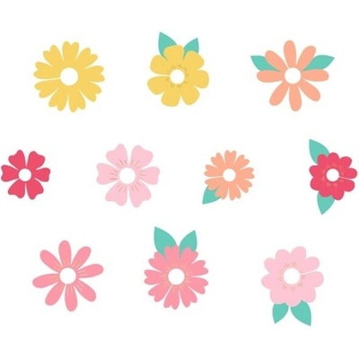 PartyDeco Flowers party - Kartičky na sklenice na pití , 10 různých vzorů – Zbozi.Blesk.cz